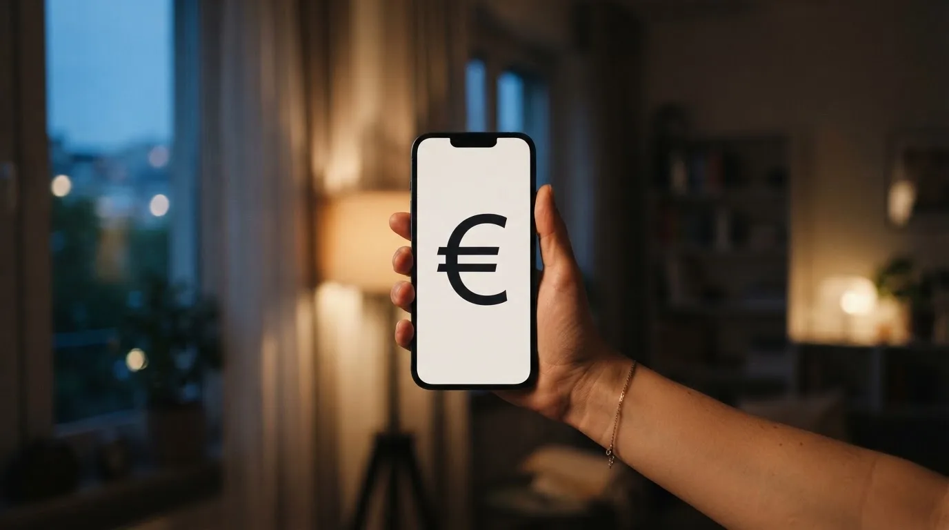 Mano che tiene uno smartphone accanto a una finestra, luce serale tranquilla — casino online italiani autorizzati aams